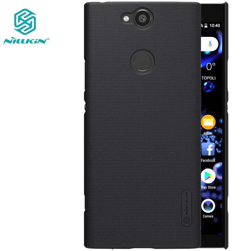 

Case for Sony Xperia XA2 Plus NILLKIN Super Frosted Shield matte back cover Case gift phone holder