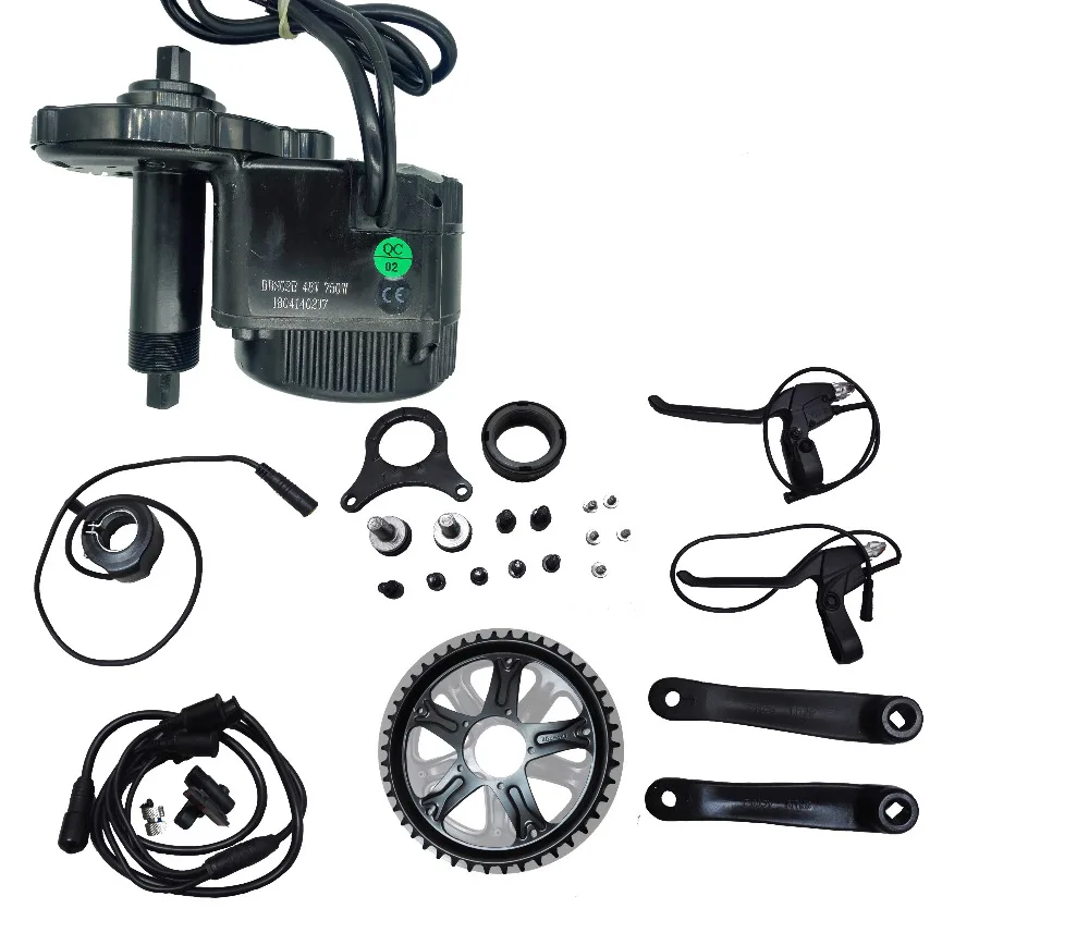 Bafang BBS02 750 Вт Ebike электродвигатель для электровелосипеда, комплект 8fun mid drive, набор для преобразования электрического велосипеда, bafang, датчик гидравлического тормоза