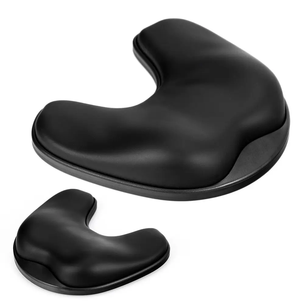 Mouse Wrist Rest Pad Black Sliding Rotating Wrist Rest Mouse Pad Memory Foam Ergonomic Slipping Hand Mat Gaming Healthy Mousepad