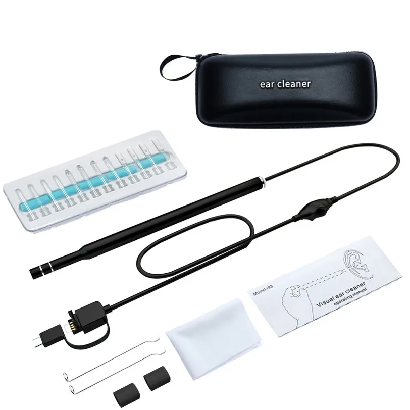 HD 720P 3 в 1 Ушная очистка эндоскоп змеиная визуальная камера USB осмотр светодиодный