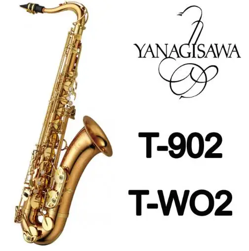 

YANAGISAWA T-902 T-WO2 Brand Quality Bb Tune Tenor Saxophone B Flat Gold Lacquer New Sax With Mouthpiece Free Shipping