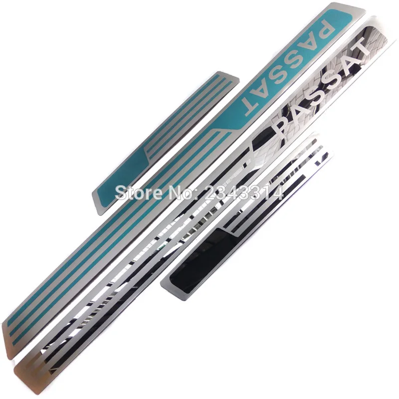 

For 2000-2011 2012 Volkswagen Vw tr Passat B5 B6 B7 Stainless Door Sill Scuff Plate Protector Trim Pedal Cover Car Stickers