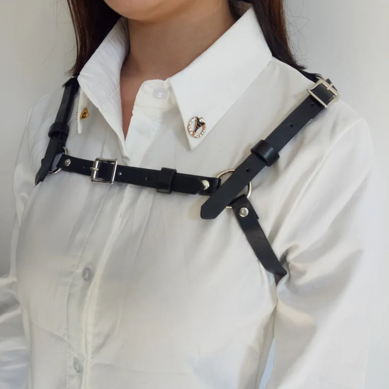 

New Punk Gothic Harajuku Style Handmade Faux Leather Women Waist Belts Straps Harness Body Bondage Apparel Accessories