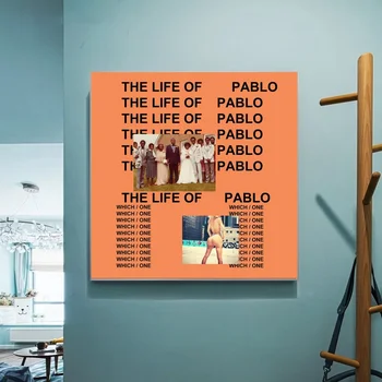 

Kanye West The Life of Pablo Poster 2016 Album Hip Hop Cover Art Canvas Wall Pictures for Living Room No Frame