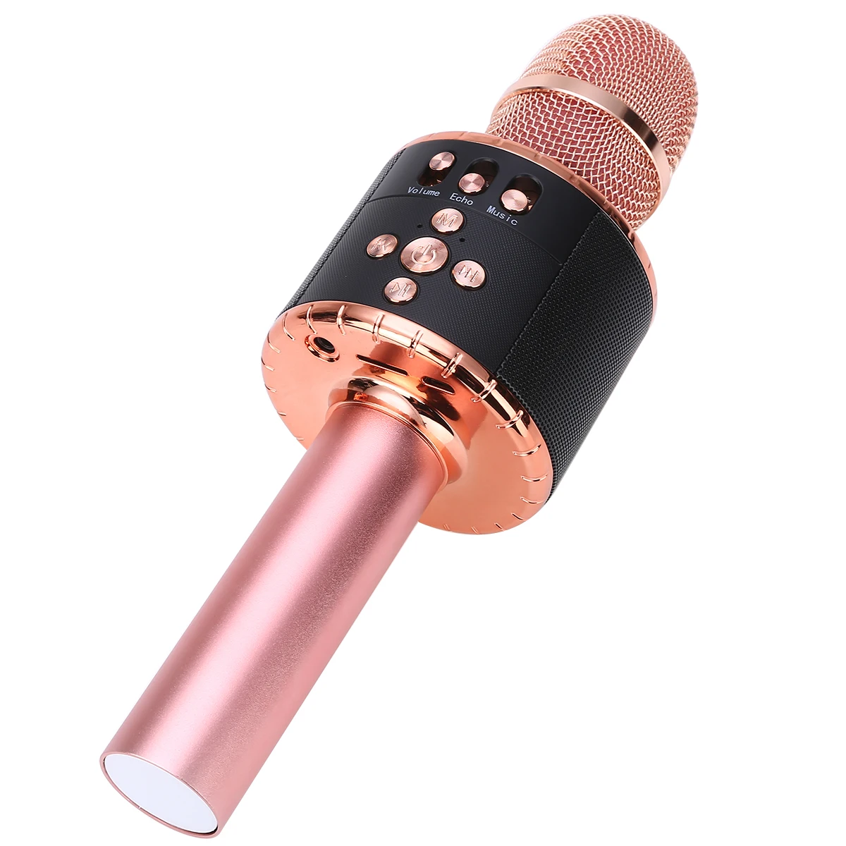 Professional Karaoke Wireless Bluetooth Microphone 4in1 Portable Handheld LED Lights USB Speaker Microphone for Home KTV