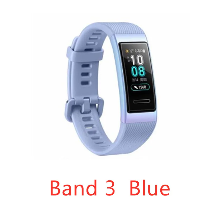 Huawei Band 3 Band 3Pro Smart band gps металлическая рамка Amoled полноцветный дисплей сенсорный экран Датчик сердечного ритма датчик сна - Цвет: Band 3 blue