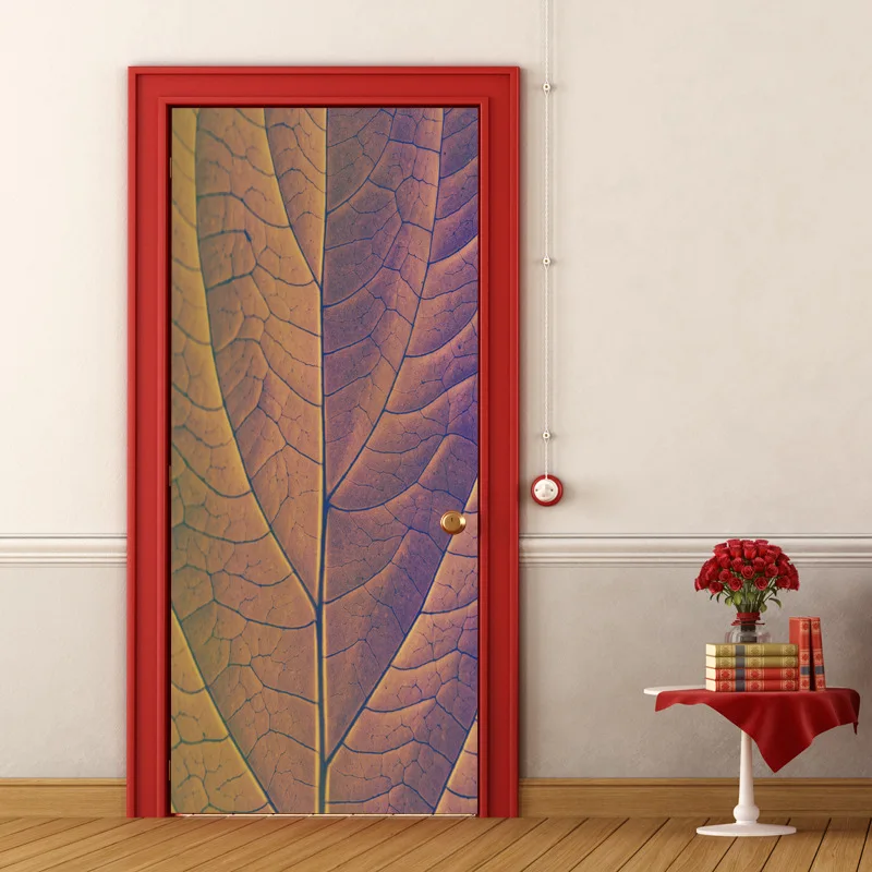 3d наклейка на дверь холодильника в виде листьев|wallpaper wall|3d 3dwallpaper home decor |