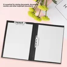 Черного цвета из искусственной кожи A4 с отрывными листами Конференц-зажим для файлов папки офисная Конференция Бизнес принадлежности