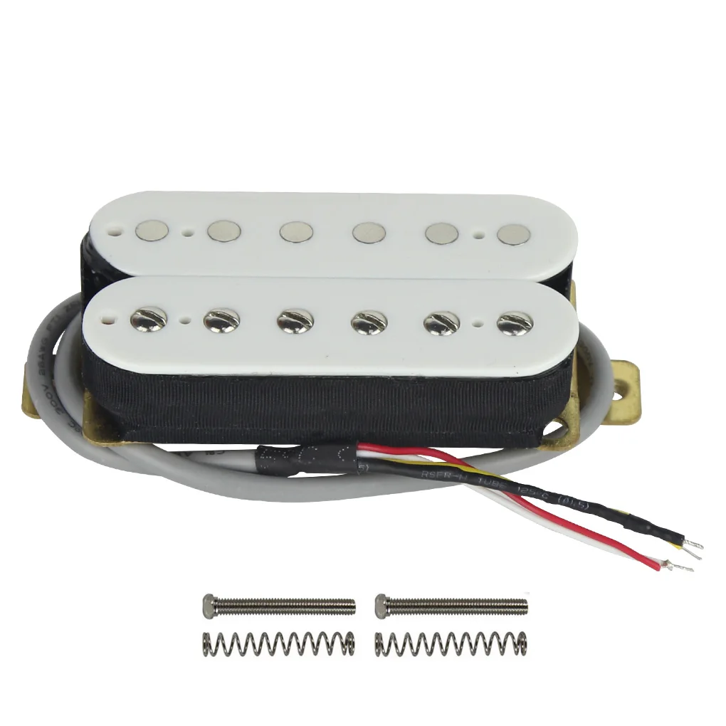 NEW Neck Humbucker Double Coil Electric Guitar Pickup White 4 Wires