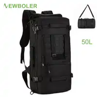 Black Large Fly Fishing Bagpack Waterproof Tackle Big Bag Oxford Multifunctional Box Army Tactical Camping Men Hunting Accessory