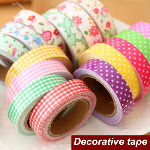 

12 pcs/Lot Cotton Adhesive tape masking Japanese tape Decorative tape Scrapbooking sticky Stationery School supplies