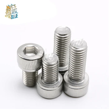 

50PCS M3*5/6/8/10/12/14/16/20/25/30 DIN912 m3 stainless steel hex hexagon socket cap head screw