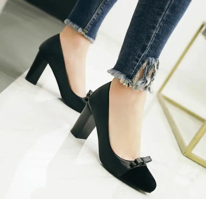 Хорошая обувь Femme женские туфли лодочки Sapato Feminino женская офисная на массивном