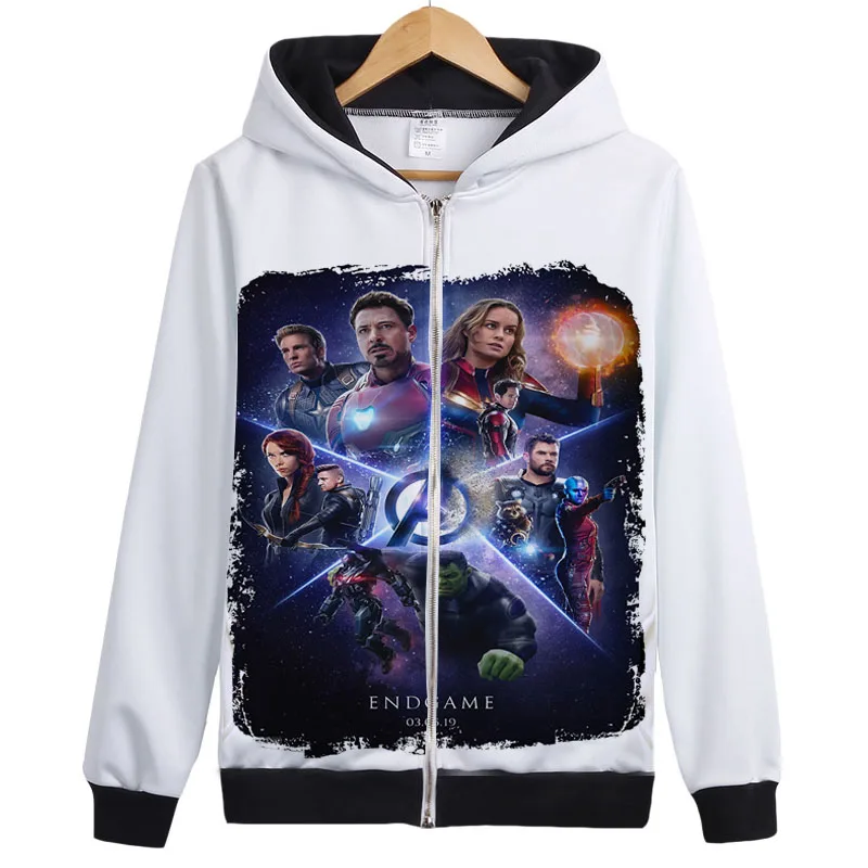 Avengers Endgame Hoodie Sweatshirt Avengers 4 Hoodie Quantum Realm Iron Man Damaged Mask Printed Avengers Endgame Jacket Hoodie