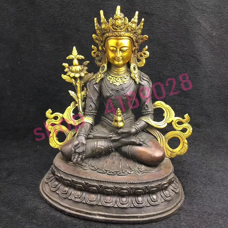 

Pure bronze carved gold Buddha, household decoration, collectibles