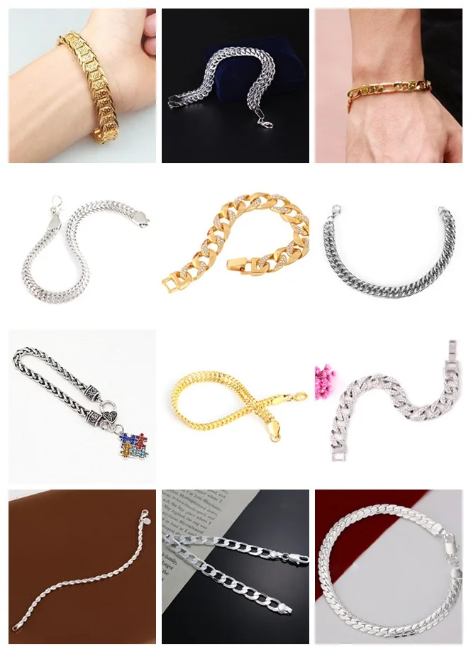 Snake Flat Male Chain Bracelet Silver/Gold Color Fashion Jewelry Men Women Hiphop Bracelet 1pc Fashion Chic Jewelry 2019