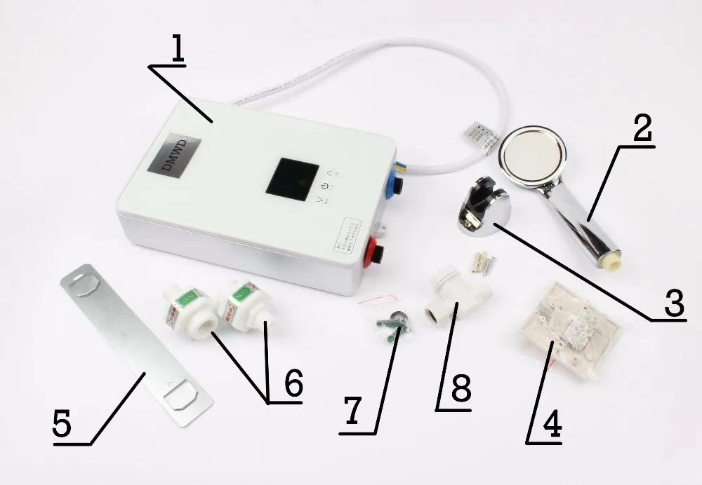 DMWD электрический водонагреватель, мгновенный Душ, безрезервуарные водонагреватели для полива, светодиодный кран для ванной комнаты, кухонный кран быстрого нагрева