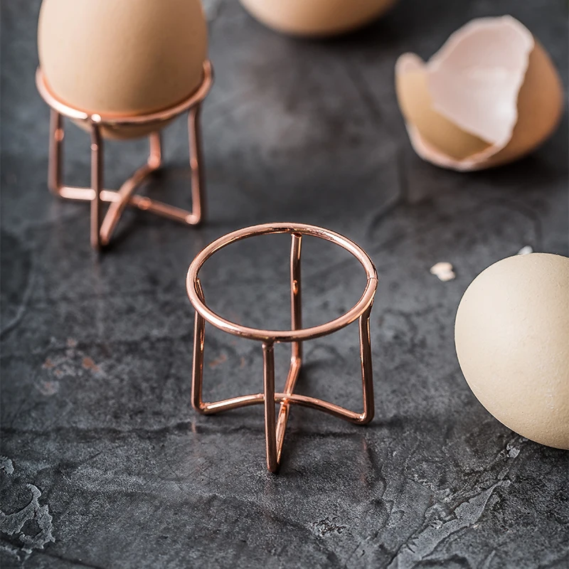 1Pc Breakfast Boiled Metal Egg Cup Holder Egg Tools Makeup Puff Rack Sponge Drying Stand Holder Storage Rack