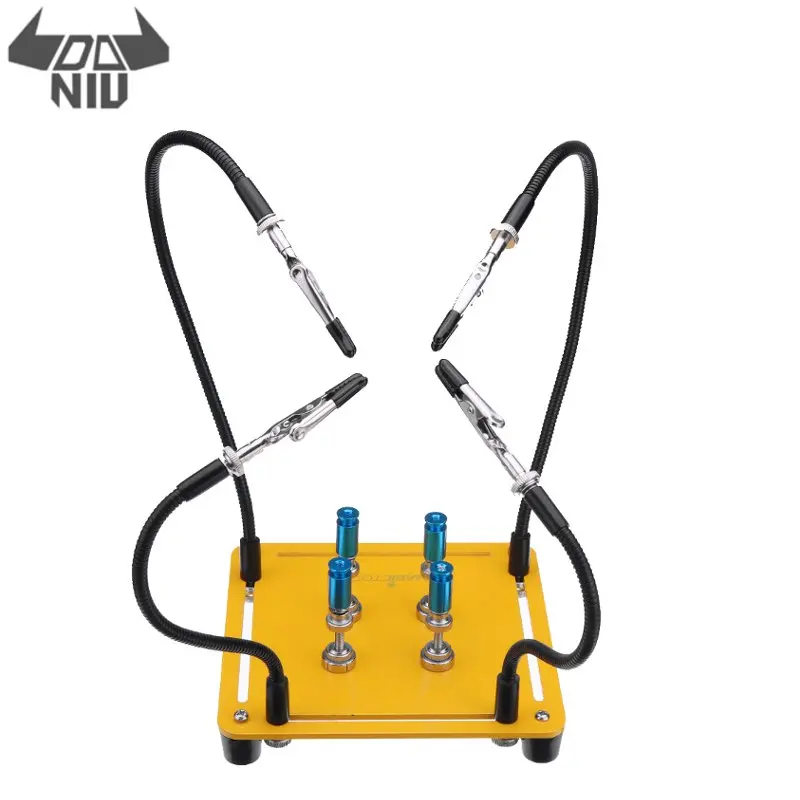 

DANIU Universal PCB Fixture Soldering Helping Hand Soldering Station 4Pcs Flexible Arms Third Hand Tool Mobile Phone Repair New