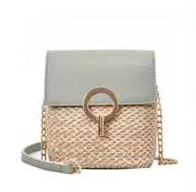 Women Bohemian Rattan Straw Bag Shoulder Woven Crossbody Vintage Beach Wicker Summer Bags For Women 2019 Ladies Beach Bags