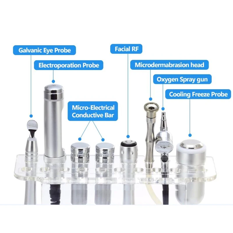 Прямая 7 в 1 алмазная микродермабразия Мезотерапия Электропорации красота devicemicrocurate аппарат для подтяжки кожи лица