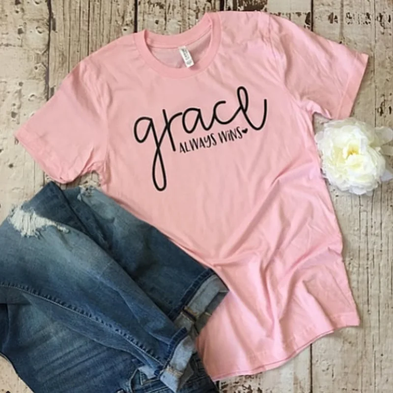 Sale grace tee top womens jesus tshirt not today satan women t shirts