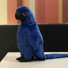 1" гиацинт Макау плюшевые игрушки настоящая жизнь голубой попугай мягкие животные игрушки Мягкая птица игрушка День рождения/рождественские подарки