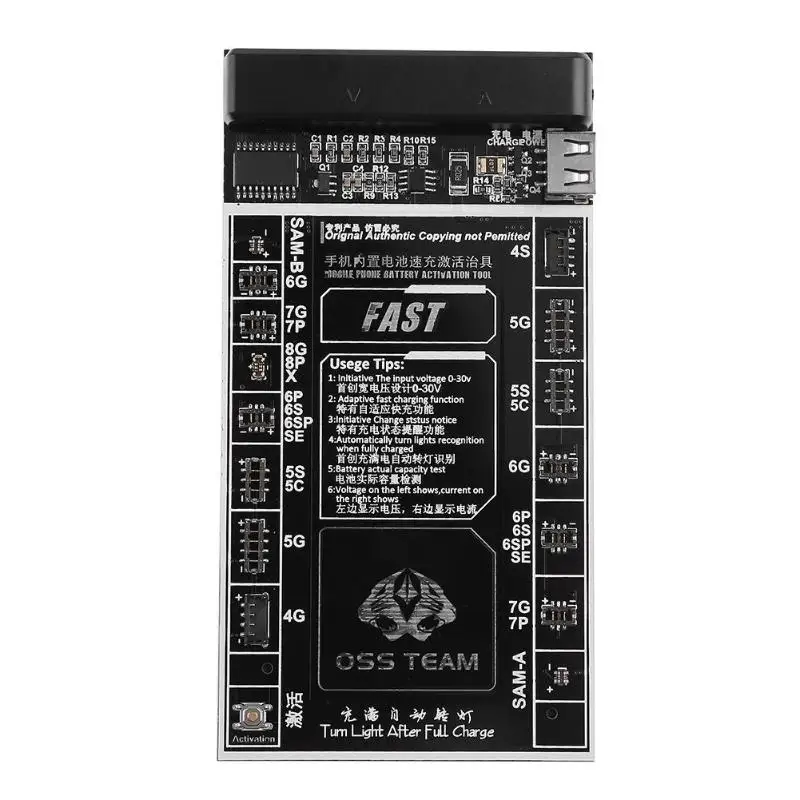 

Battery Fast Charger Activation Fixture Intelligent Quick Charging Plate Board Repair Tool for iPhone 4-8X Samsung Smart Phones