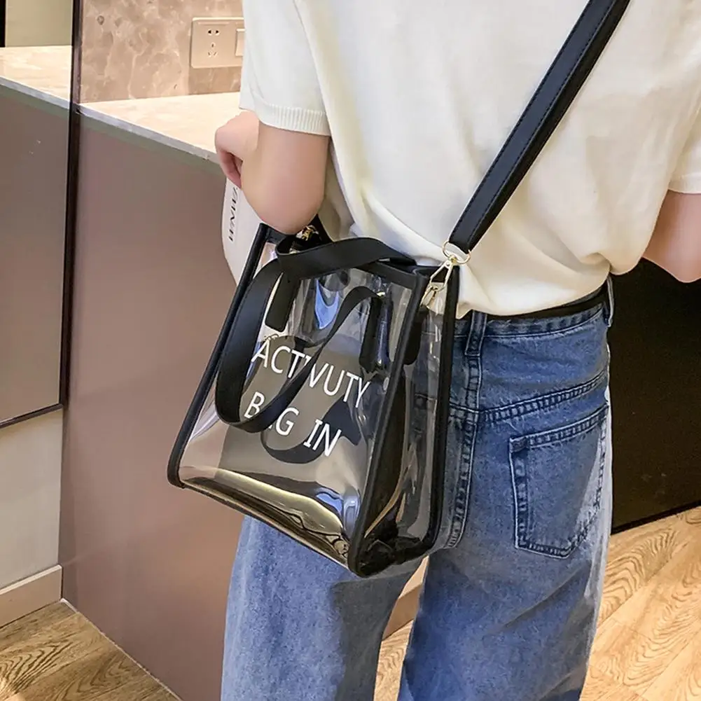 Женская ПВХ сумка через плечо прозрачная сумка из ПВХ сумка через плечо модная повседневная сумка прозрачная Желейная сумка маленькая квадратная сумка