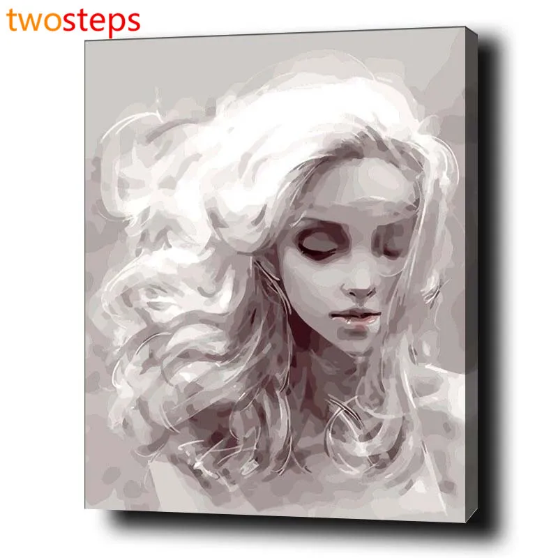 TwoSteps DIY Digital Canvas Oil Painting By Numbers Pictures Coloring