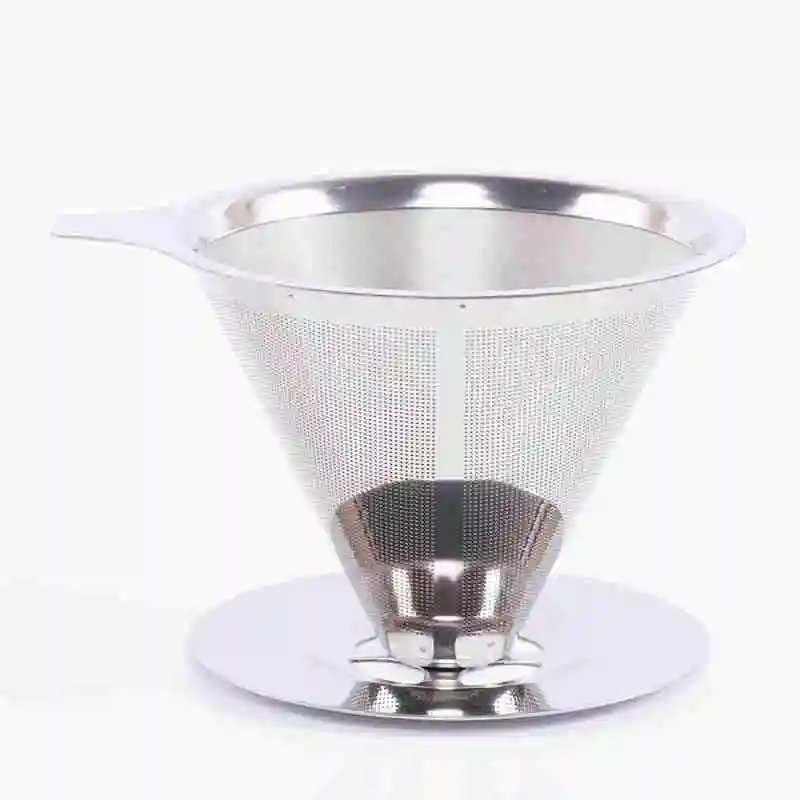 

Stainless Steel Cone Coffee Filter Dripper Double Layer Mesh Coffee Cone Filter Holder Infuse Home Kitchen Coffee Making Tools