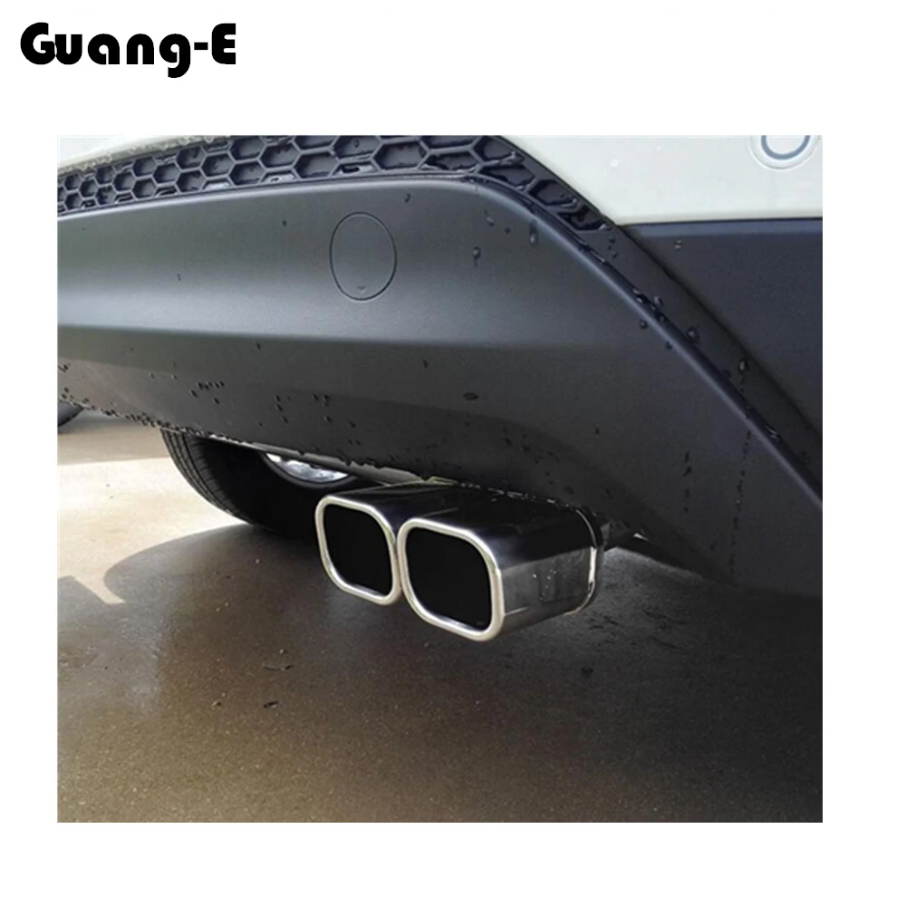 Car Cover Muffler Exterior End Pipe Dedicate Stainless Steel Exhaust Tip Tail Outlet For Hyundai Tucson 2015 car exhaust cover
