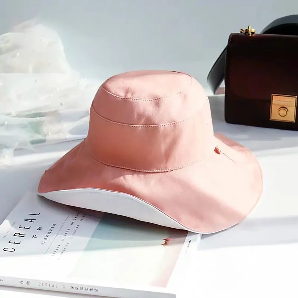 Поп Рыбацкая шляпа носимая с обеих сторон уличная Панама хлопок Casquette Модные женские аксессуары оптом O3MZ496 - Цвет: Розовый