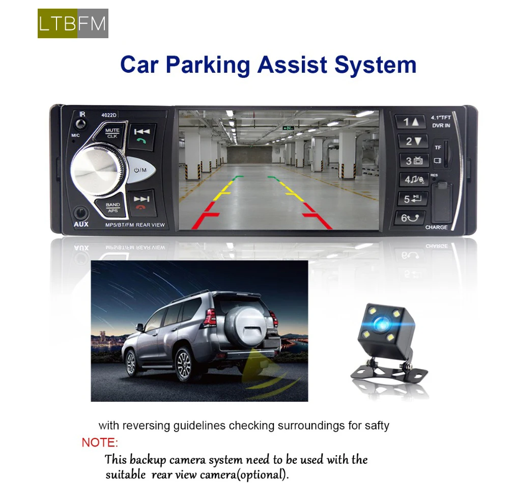 Rádio do Carro Ltbfm Bluetooth Autoradio Din Estéreo Auto Multimídia Mp5 Player tf Usb Mp3 Rádio Coche Áudio Vídeo 4022d 1 12 Rádios automotivos