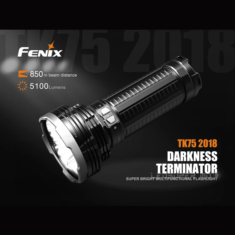 Темный Терминатор FENIX TK75 Cree XHP35 HI светодиодный 5100 люмен супер яркий многофункциональный фонарик