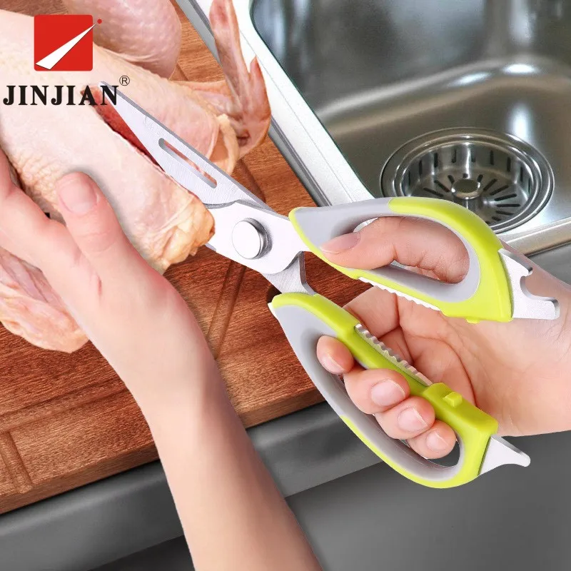 

JINJIAN Multifunctional 7 in 1 Cutter Smart Utility Cutter Knife Stainless Steel Cutter Fruit Vegetable Meat Chicken scissors