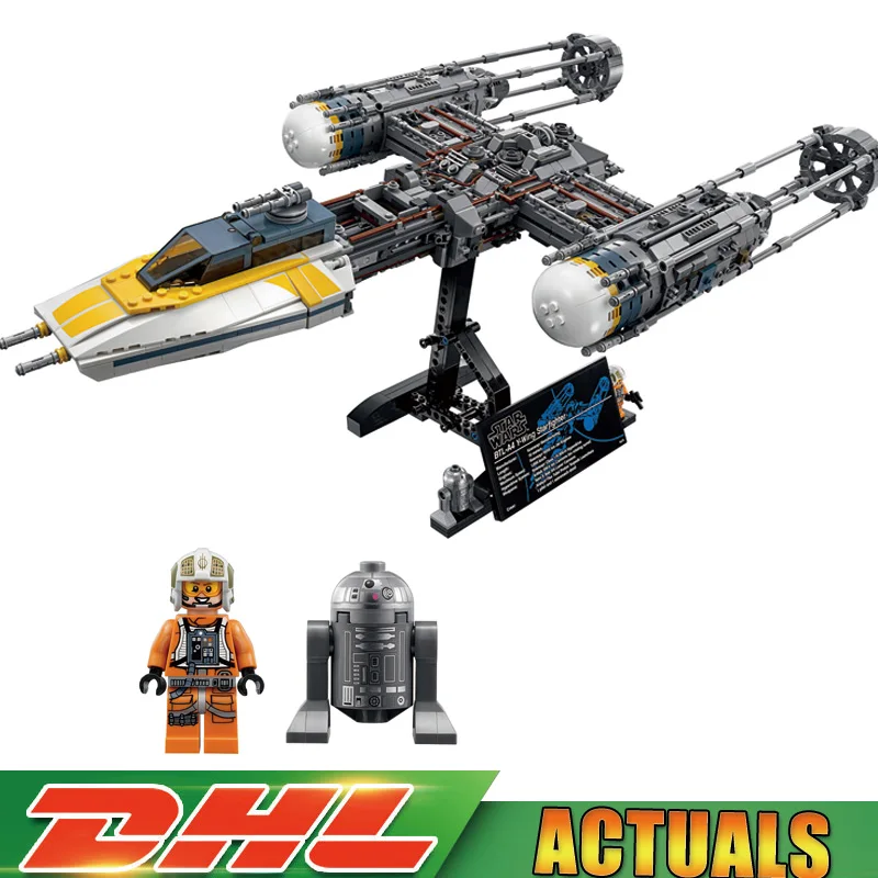 

Compatible LegoINGlys 75181 Star War Series The New Y-wing Starfighter Set Model Building Blocks Bricks Toys for Children Gifts
