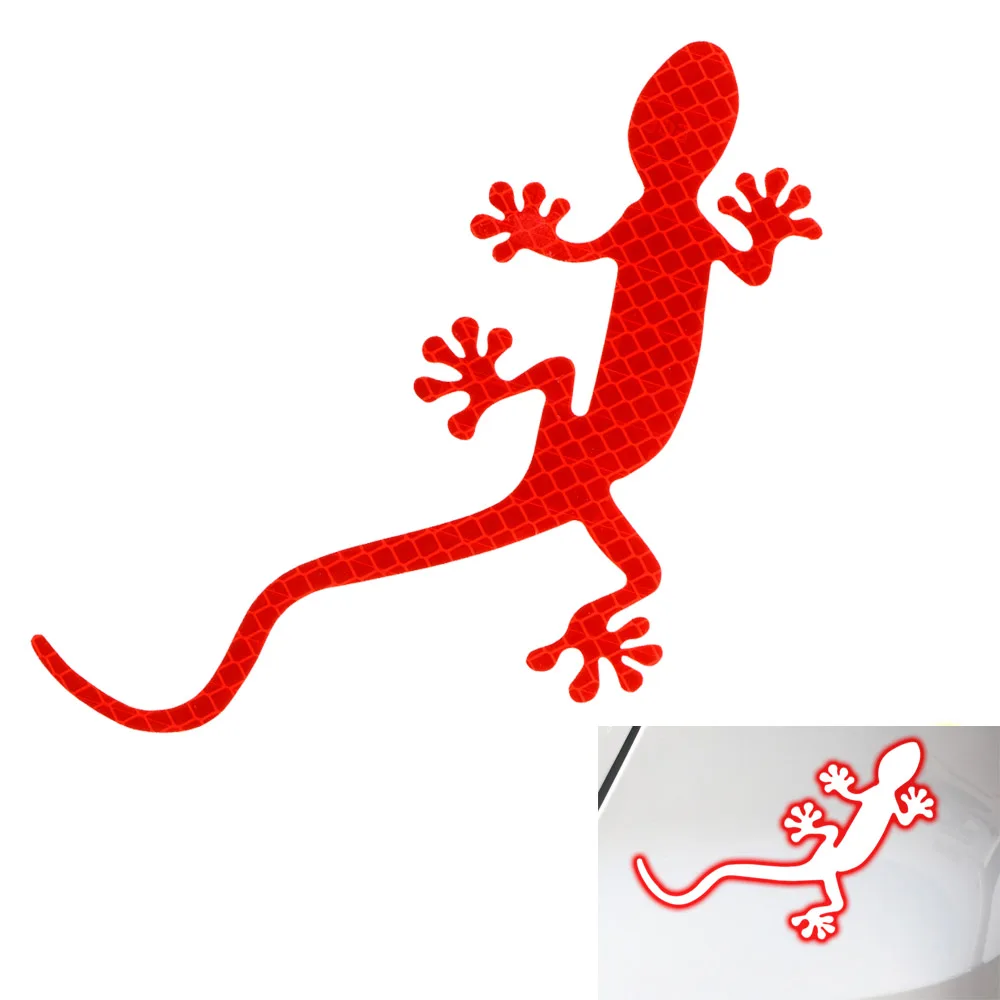 FORAUTO бампер автомобиля стикер безопасности Предупреждение ющий знак Светоотражающая наклейка для автомобиля Авто Декор Gecko светоотражающая лента автомобиля-Стайлинг - Название цвета: Красный