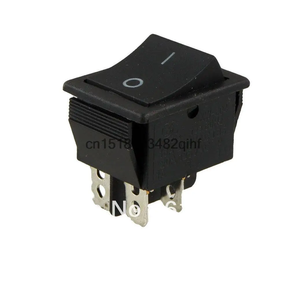 

AC 250V/16A 125V/20A 4 Pins ON/OFF Rocker Switch Black Push Button Switches
