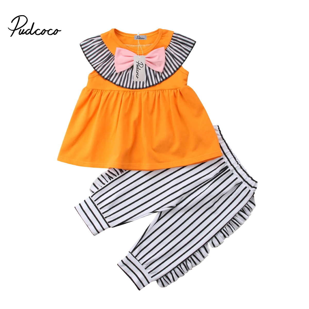 Kids Baby Girls Toddler Set Sleeveless Tops Dress+Pants Leggings 2Pcs