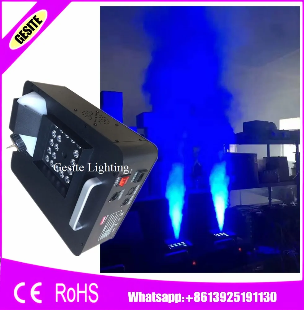 1500w LED Vertical Smoke Fog Machine with 24PCS 3 IN 1 RGB Led stage