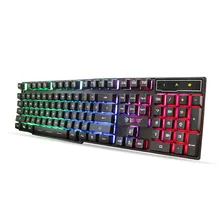 KINGANGJIA X100 High-cap Mechanical Feel 104 Key Game Keyboard Three-color Backlight Rainbow Backlight Gaming Keyboard For Gamer