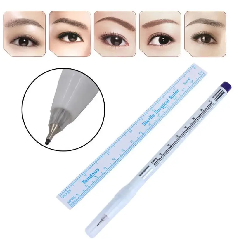 1set New Fashion Surgical Skin Marker Pen Scribe Tool for Tattoo Piercing Permanent Makeup Gift Beauty Dropship 3.15