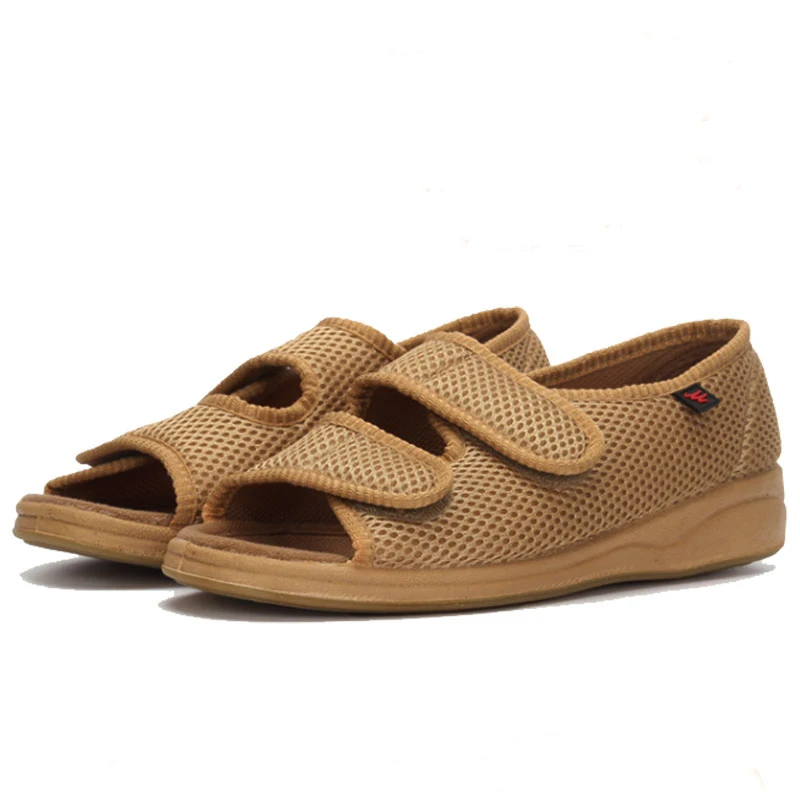 Hallux valgus old people sandals Comfortable shoes Peep-toe diabetic foot enlargement magic stick thumb outerwear foot back