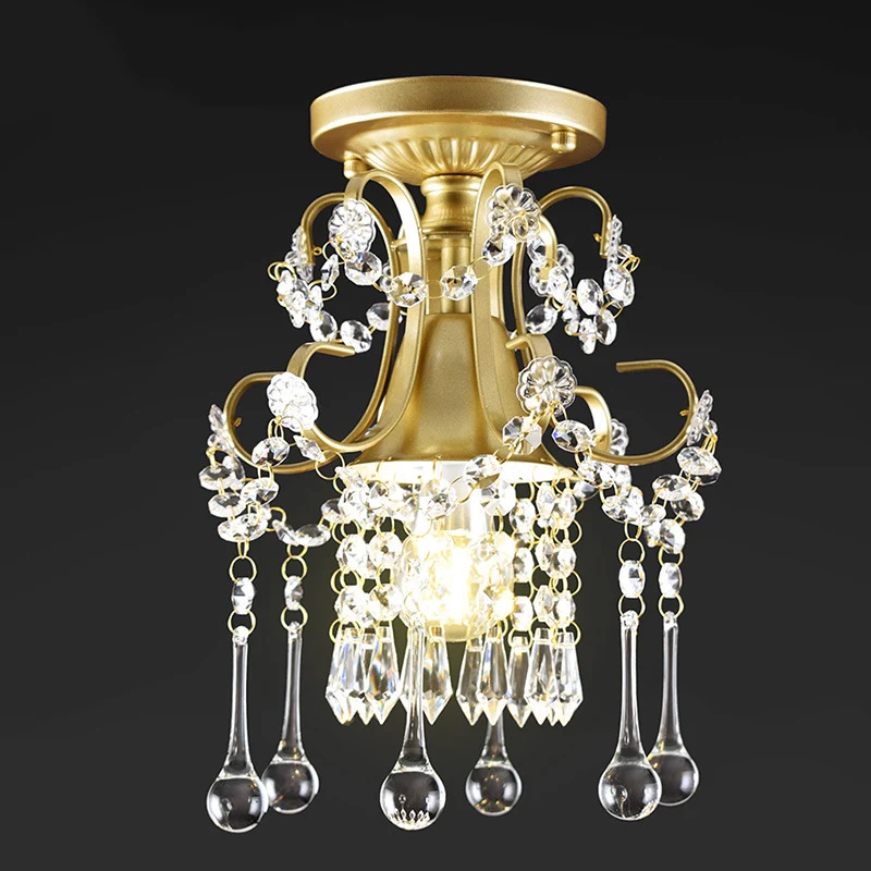 

Modern Crystal Chandelier Light E27 Small Chandeliers Lighting Lamp for Lustres Aisle Porch Hallway Stairs Lustres de cristal