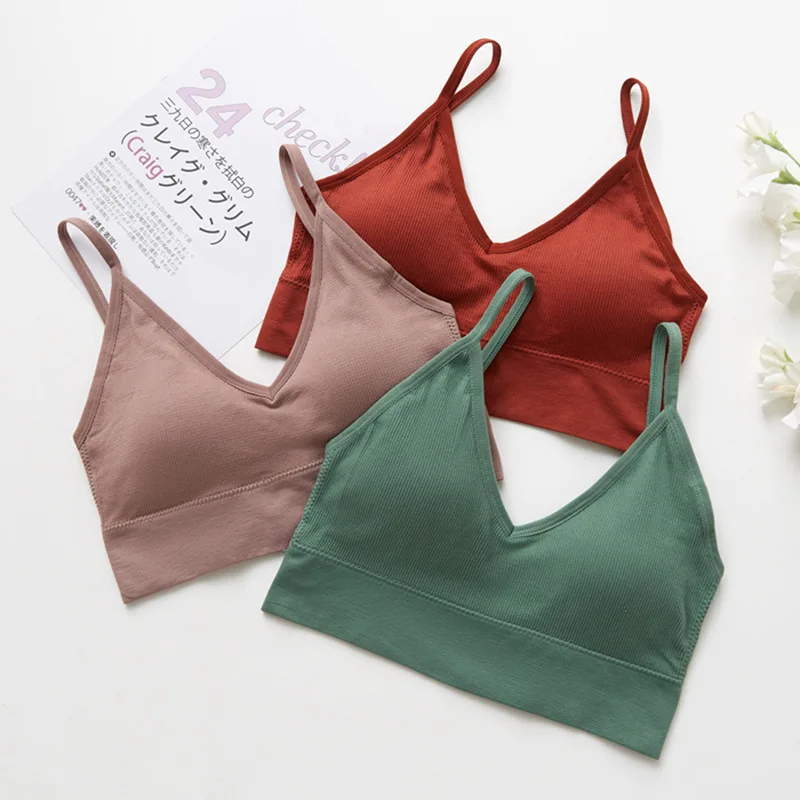 Sexy Bras For Women Push Up Lingerie Deep V Seamless Plus Size Ladies Bra Wire Free Bralette Backless Intimates Female Underwear
