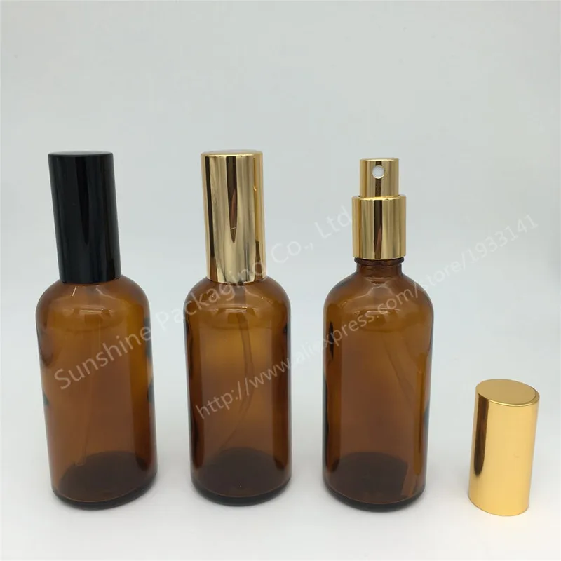 Free Shipping 10pcs/lot 100ml amber glass spray bottle, glass bottle, mist sprayer bottle, perfume spray amber glass bottle