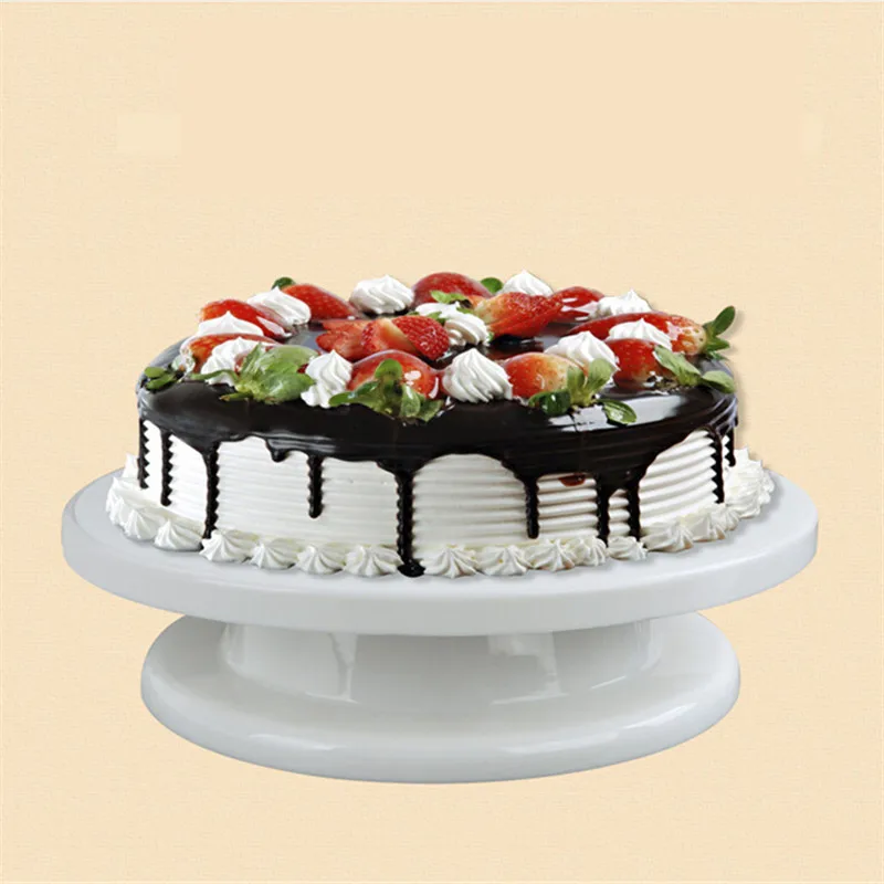 

10 Inch Cake Turntable Trays Creative Rotating Anti-skid Round Cake Baking DIY Decorating Stand Kitchen Turntable Platform Tools