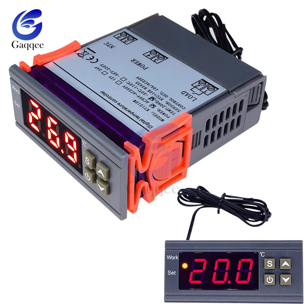 Цифровой регулятор температуры MH1210W 90 250 В 10 А 110 220 ler 50 ~ градусов Цельсия датчик