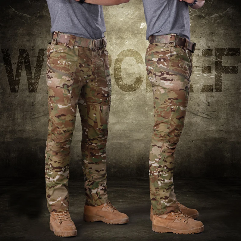Для мужчин милитаристский Тактический груз Штаны для прогулки боевая группа захвата армейские тренировочные военные брюки спортивные брюки для маленьких детей для Пеший Туризм Охота - Цвет: ALL TERRAIN